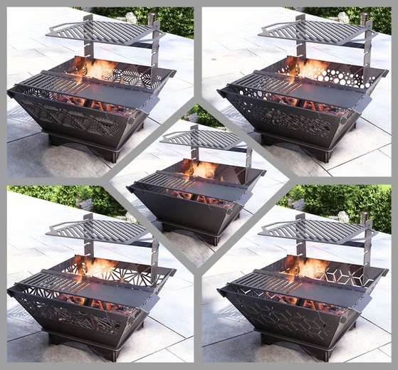 Square Foldable 5-in-1 Fire Pit