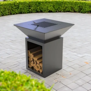 Square 32 Fire Pit Grill with Niche