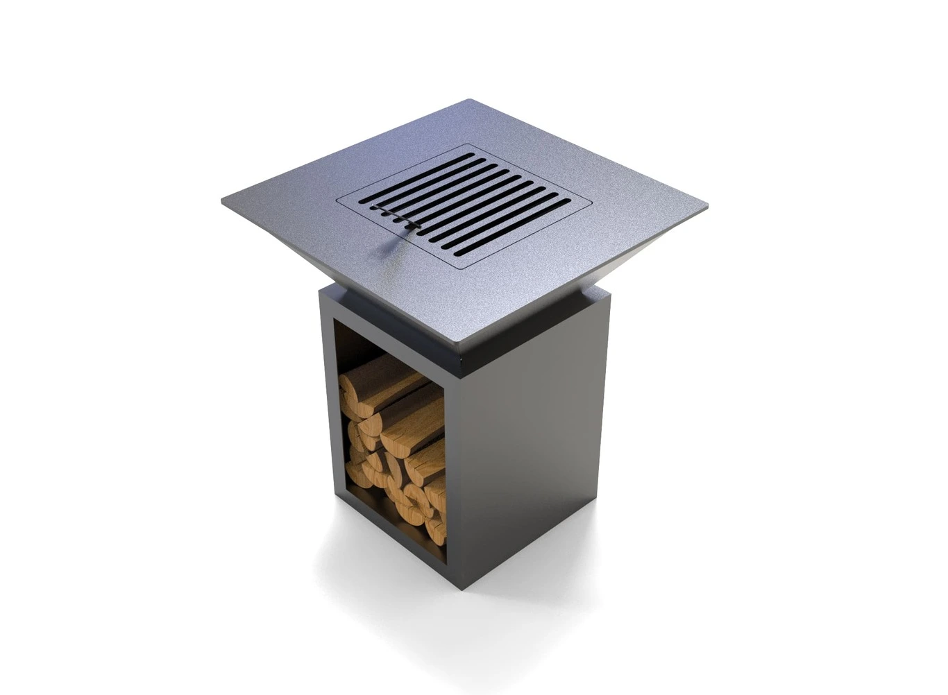 Square 32 Fire Pit Grill with Niche - Image 4