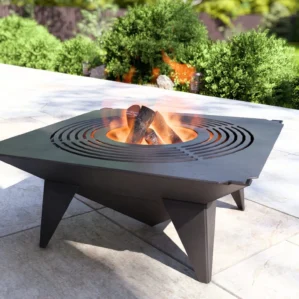 Inverted Pyramid Fire Pit Grill