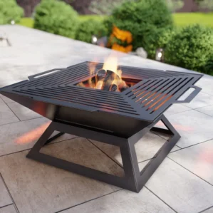 Square Weld Fire Pit Grill V4