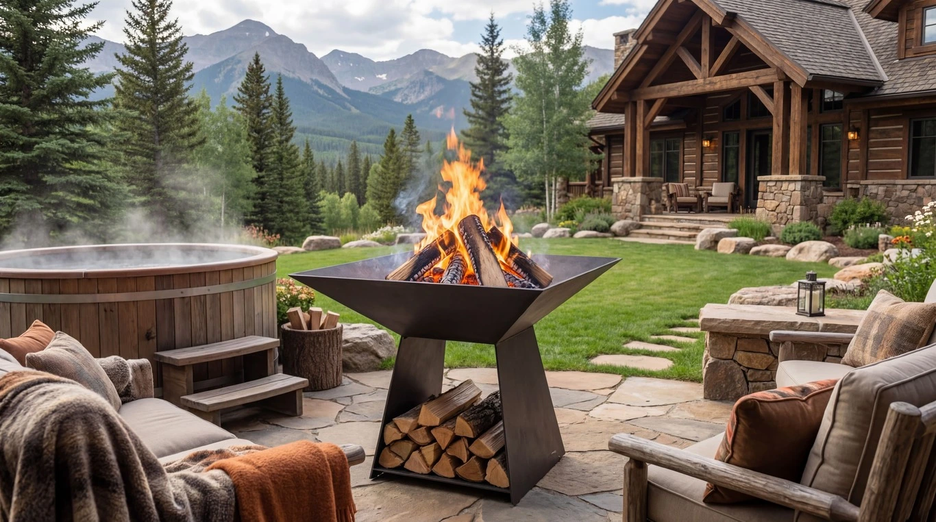 Square High Fire Pit