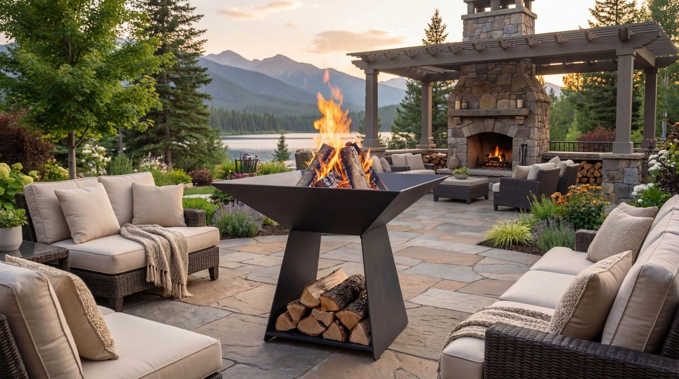 Square High Fire Pit - Image 2