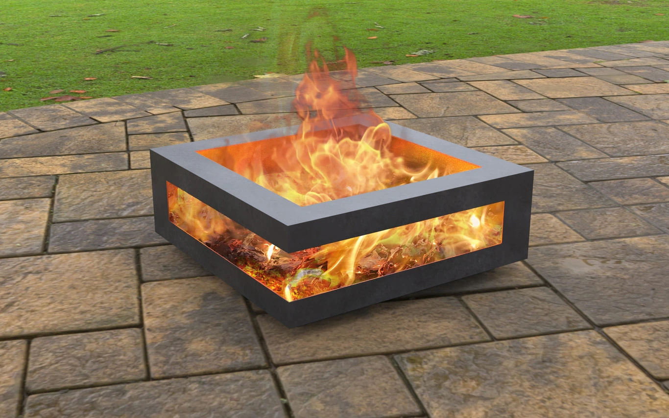 Square Low Fire Pit - Image 2
