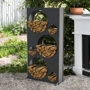 Firewood Rack Round Cutouts 70"