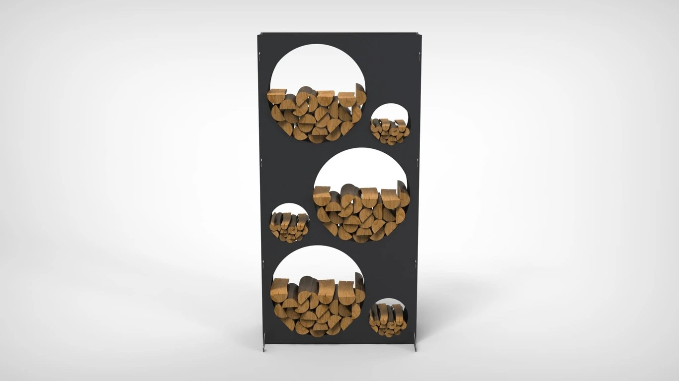 Firewood Rack Round Cutouts 70" - Image 2