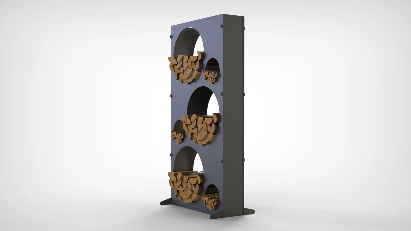 Firewood Rack Round Cutouts 70" - Image 6