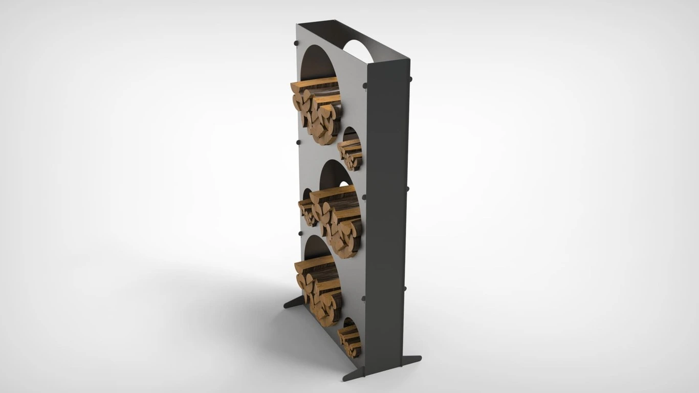 Firewood Rack Round Cutouts 70" - Image 4
