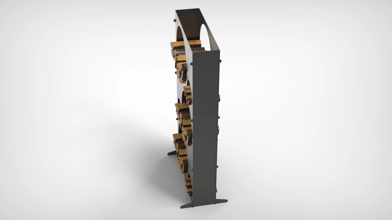Firewood Rack Round Cutouts 70" - Image 5
