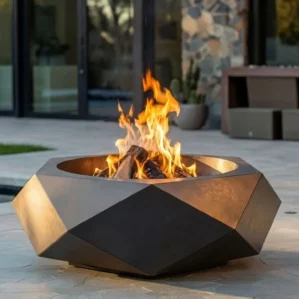 Volumetric Hexagon Fire Pit